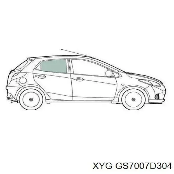 Стекло двери задней правой GS7007D304 XYG
