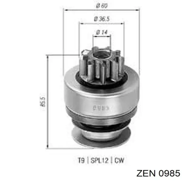 Бендикс стартера 0985 ZEN