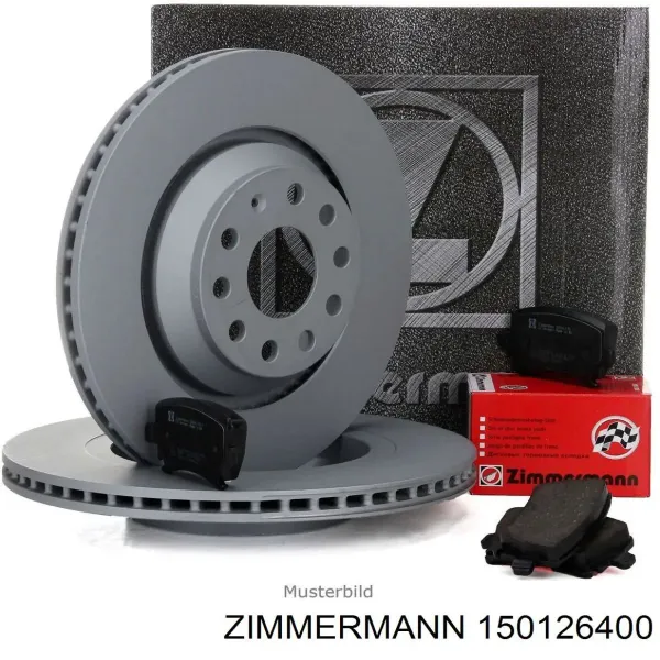 Передние тормозные диски 150126400 Zimmermann