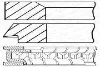 Комплект поршневых колец на 1 цилиндр, стандарт 0820660000 Federal Mogul