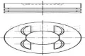 Комплект поршневых колец на 1 цилиндр, стандарт A0020300724 Mercedes