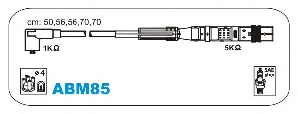Высоковольтные провода ABM85 Janmor