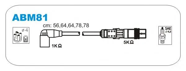 Высоковольтные провода ABM81 Janmor