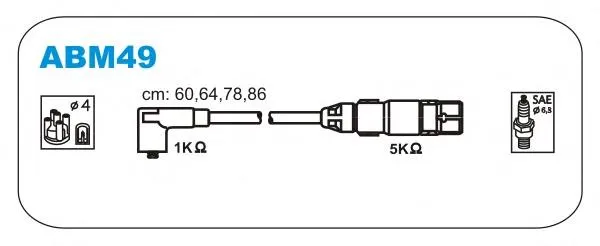 Высоковольтные провода ABM49 Janmor