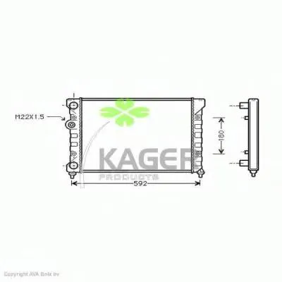 Радиатор 311170 Kager