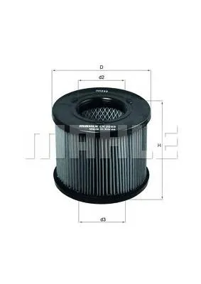Воздушный фильтр LX2283 Mahle Original