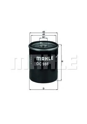 Фильтр очистки масла центробежный Mahle Original OC986 цена, от