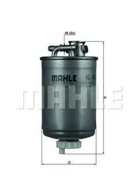 Топливный фильтр KL476 Mahle Original