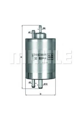 Топливный фильтр KL254 Mahle Original