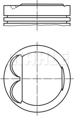 Поршень на 1 цилиндр 6077700 Mahle Original