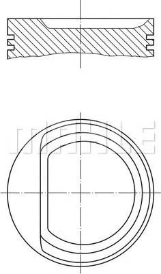 Поршень на 1 цилиндр, 2-й ремонт 0102902 Mahle Original
