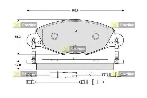 Передние тормозные колодки BDS346 Starline