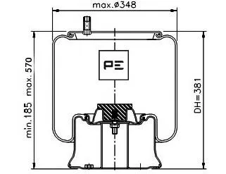 08419971A PE Automotive Пневморессора задняя