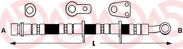 Шланг тормозной передний левый T28071 Brembo