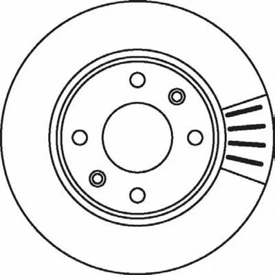 Передние тормозные диски 562027B Jurid/Bendix