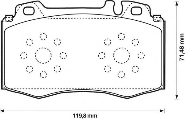 Передние тормозные колодки 573092B Jurid/Bendix