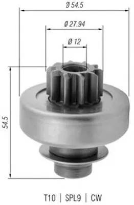 Бендикс стартера 940113020379 Magneti Marelli