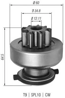 Бендикс стартера 940113020349 Magneti Marelli
