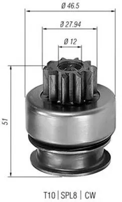 Бендикс стартера 940113020178 Magneti Marelli