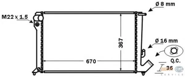 Радиатор 8MK376767011 HELLA