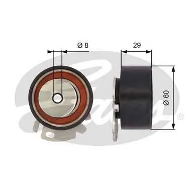 Ролик натяжителя Gates T43068