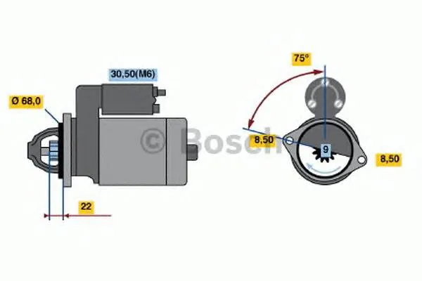 Стартер 0001107436 Bosch