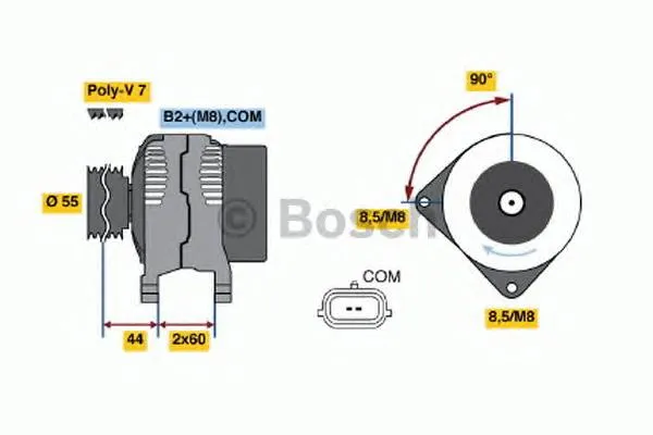 Генератор 0124325139 Bosch