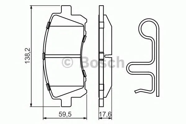 Тормозные колодки Bosch 0986424700