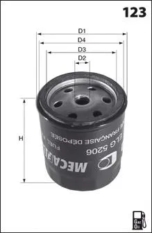 Топливный фильтр ELG5529 Mecafilter