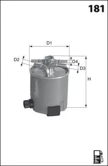 Топливный фильтр ELG5402 Mecafilter