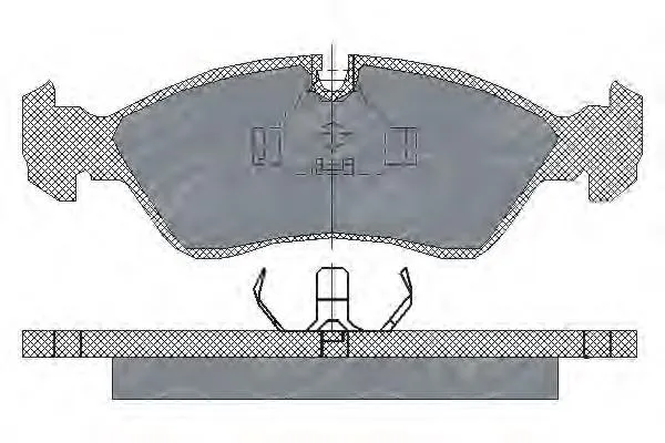 Передние тормозные колодки SP158 SCT