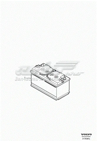 Авто аккумулятор Вольво 70 А/ч 12 В (30644962)