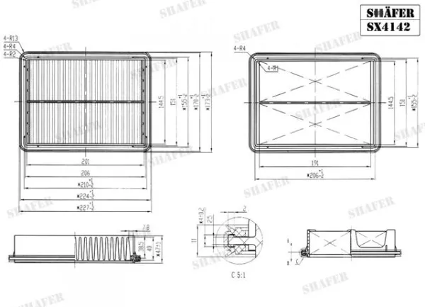 Воздушный фильтр SX4142 Shafer