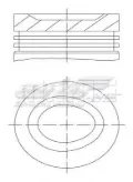Комплект поршневых колец на 1 цилиндр, стандарт MITSUBISHI MD099770