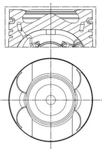 Поршень на 1 цилиндр, 2-й ремонт 001PI00133002 Mahle Original