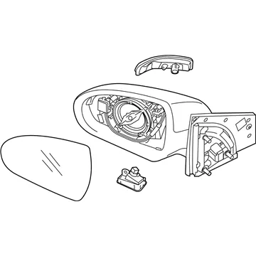 Левое боковое зеркало 87610G2400 Hyundai/Kia