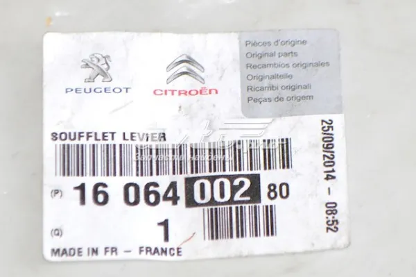 Чехол на рычаг переключения 1606400280 Peugeot/Citroen