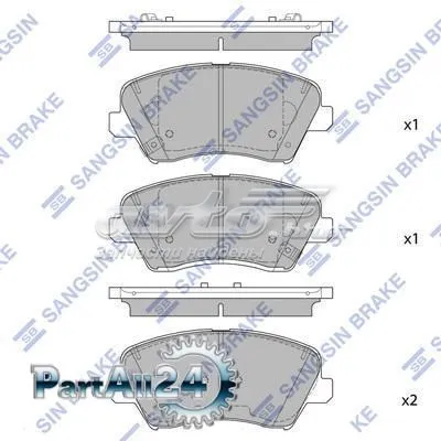 Передние тормозные колодки SP1842 Sangsin