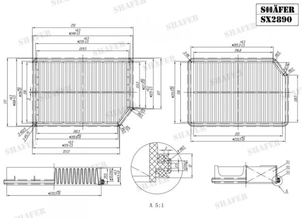 Воздушный фильтр SX2890 Shafer
