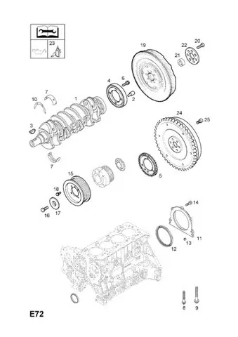 Зубчатый венец датчика положения коленвала 98024443 General Motors