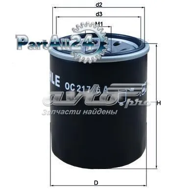 Масляный фильтр OC2176A Mahle Original