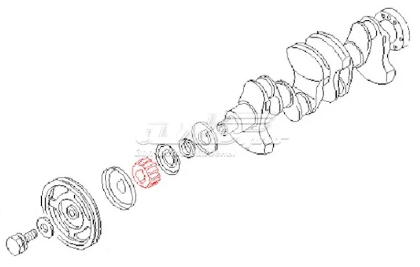 Звездочка привода коленвала 1302101M00 Nissan/Infiniti