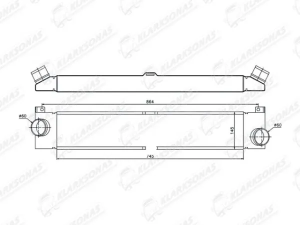 Интеркулер 0384K1 Fiat/Alfa/Lancia