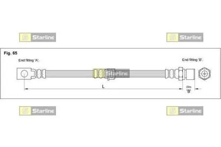 Шланг тормозной передний HACC1228 Starline