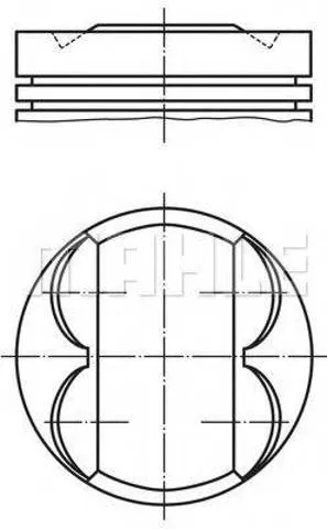 Поршень на 1 цилиндр, 2-й ремонт 011PI00105002 Mahle Original