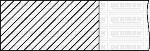 Комплект поршневых колец на двигатель, 2-й ремонт (+0,50) Рено 19 II