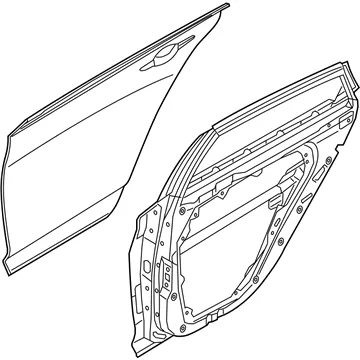 Дверь задняя левая 77003C2000 Hyundai/Kia