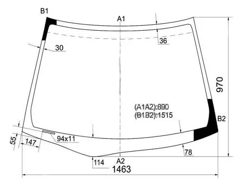 Лобовое стекло GS3005D11 XYG