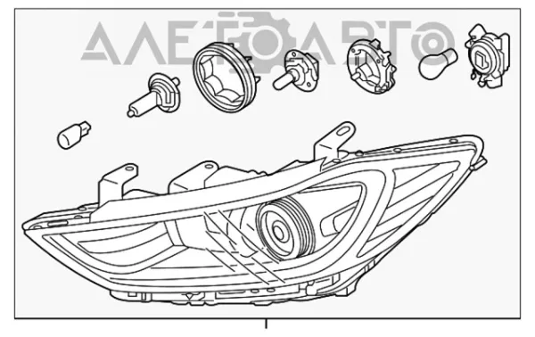 Правая фара 92102F3010 Hyundai/Kia