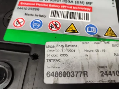 Акумуляторна батарея Рено 95 А/г 12 В (244108926R)